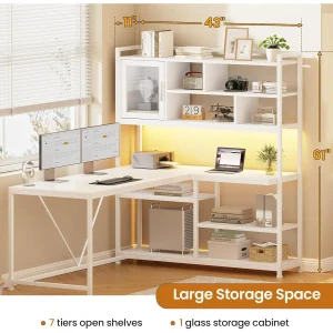 58'' L Shaped Computer Desk,