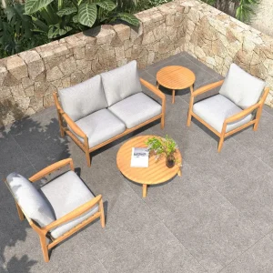 Wicker Outdoor Acacia Wood Furniture Set
