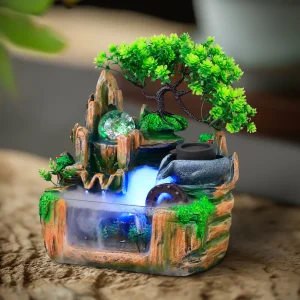 Bonsai Tree Rock ​Water Fountains Indoor Tabletop