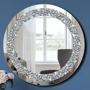 Crystal Crush Diamond Silver Mirror